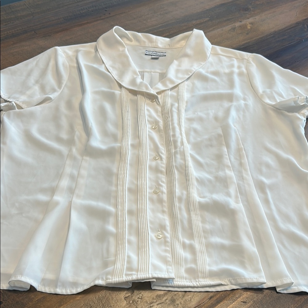 Croft & Barrow Classic White Blouse